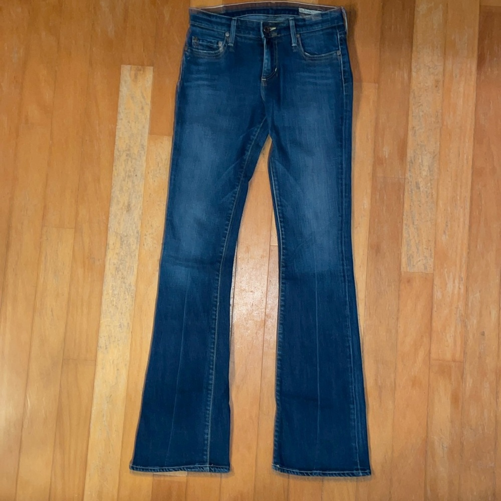 Chip & Pepper The Pearl Denim Blue Jeans Flare 25 / 33 Cotton Stretch Dark Wash